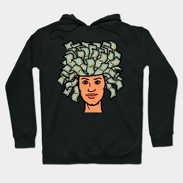 Money wealth income growth brain mindset. Hoodie by Nalidsa